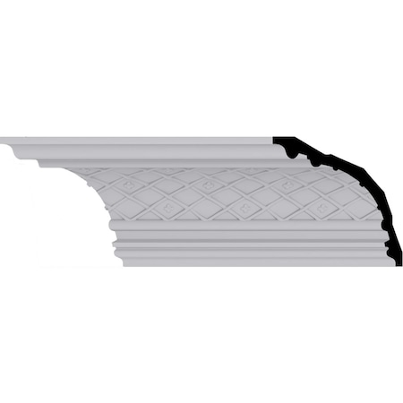 Ekena Millwork 6"H x 6"P x 8 3/8"F x 94 1/2"L Brightton Large Crown Moulding MLD06X06X08BR